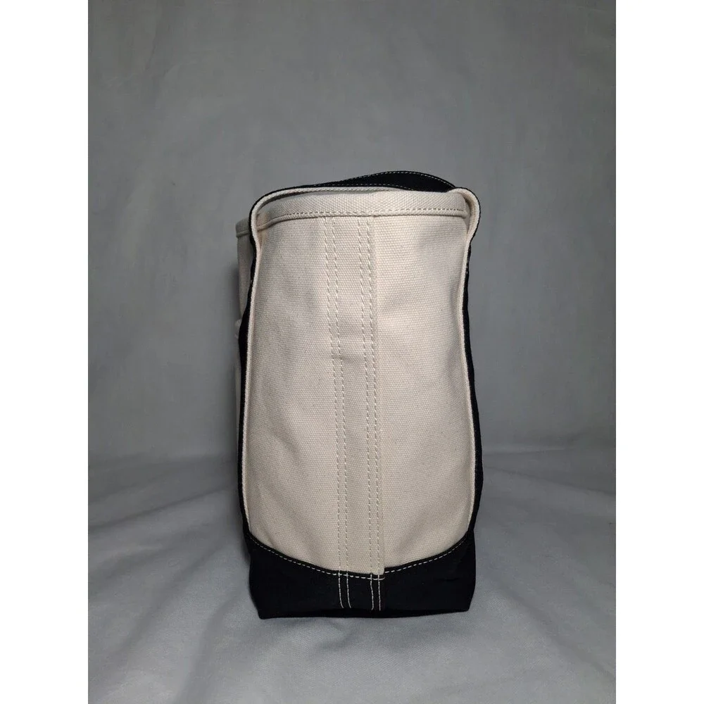 Lands End Medium 5 Pocket Open Top Canvas Tote Bag Black 17"Wx6"Dx13.5"H - Picture 4 of 8